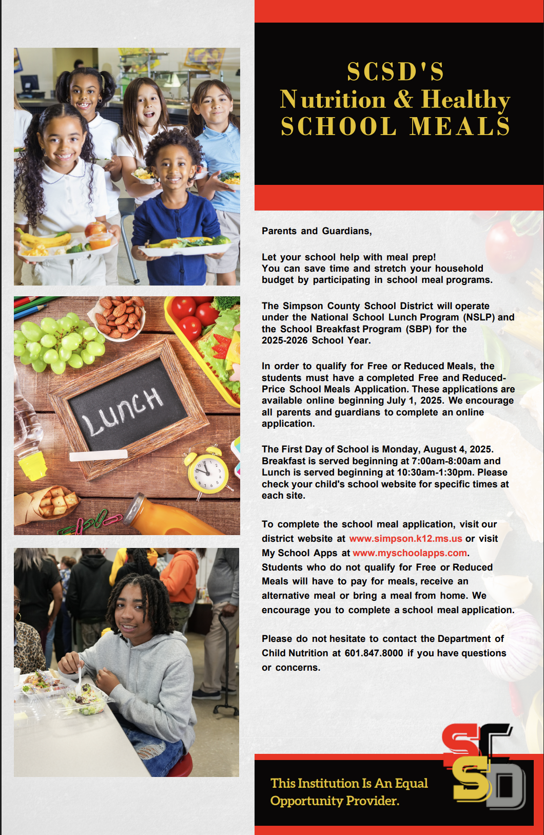Time to complete School Meal Application